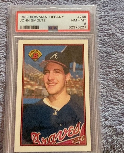 1989 Bowman Tiffany #266 John Smoltz — front