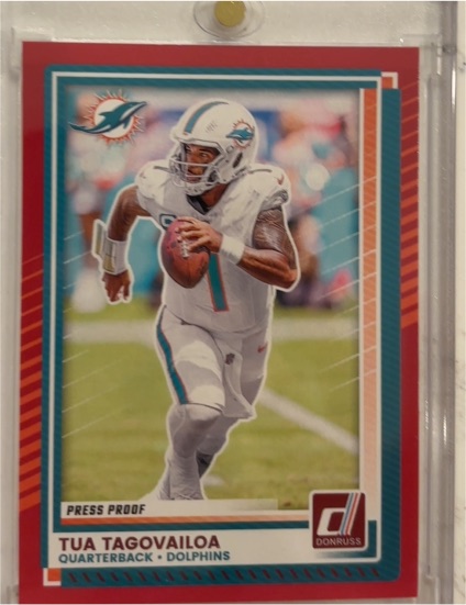 2025 Donruss Press Proof Red #47 Tua Tagovailoa — front