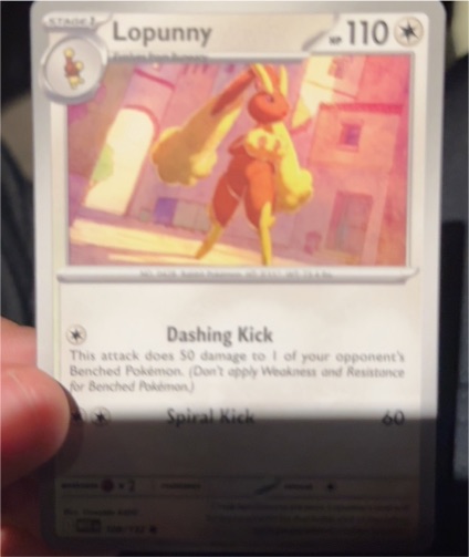 2023 Pokémon TCG ME01: Mega Evolution #108 Lopunny — front