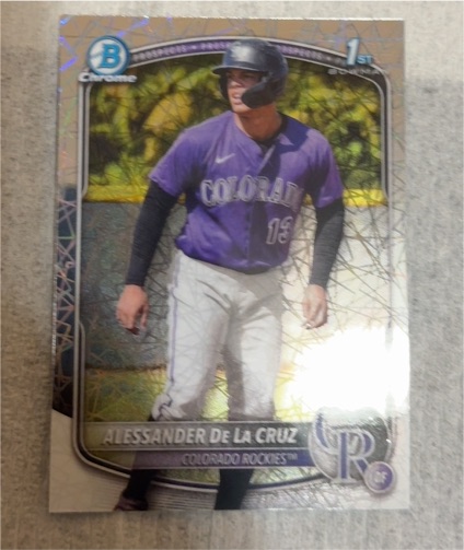 2025 Bowman Chrome #BCP-219 Alessander De La Cruz — front