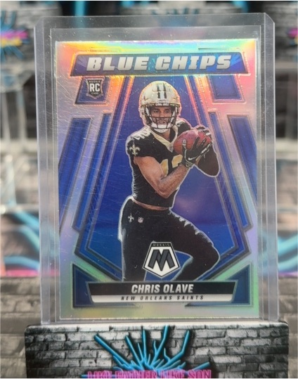 2022 Panini Mosaic Blue Chips #BC-8 Chris Olave — front