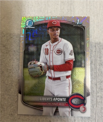 2025 Bowman Chrome #BCP-174 Liberts Aponte — front