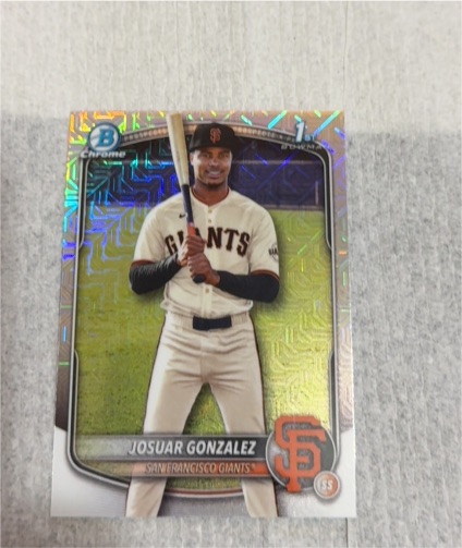 2025 Bowman Chrome #BCP-153 Josuar Gonzalez — front