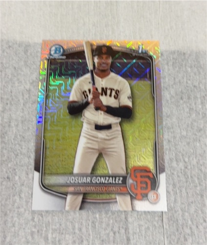2025 Bowman Chrome #BCP-153 Josuar Gonzalez — front