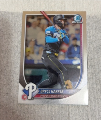 2025 Bowman Chrome #37 Bryce Harper — front