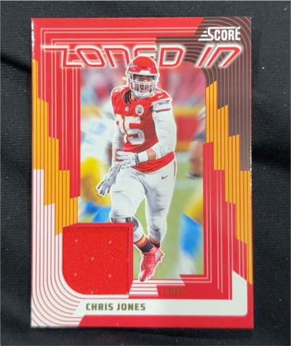 2025 Panini Score #ZON-CJS Chris Jones Zoned In Jerseys — front