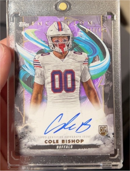 2024 Topps Inceptions #RC Cole Bishop — front