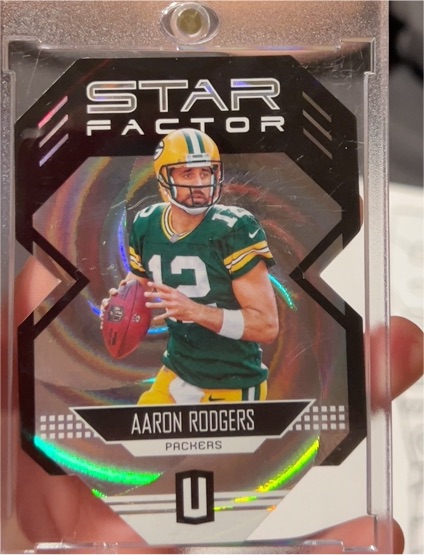 2018 Panini Unparalleled Star Factor Die Cuts #SFD-AR Aaron Rodgers — front
