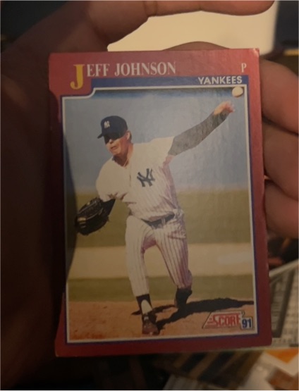 1991 Score #221 Jeff Johnson — front