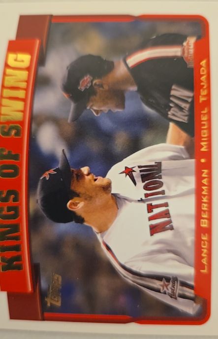 2005 Topps #694 Kings of Swing Lance Berkman / Miguel Tejada — front