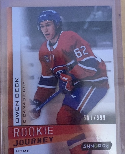 2023-24 Upper Deck Synergy #RJ-10 Owen Beck Rookie Journey Home — front