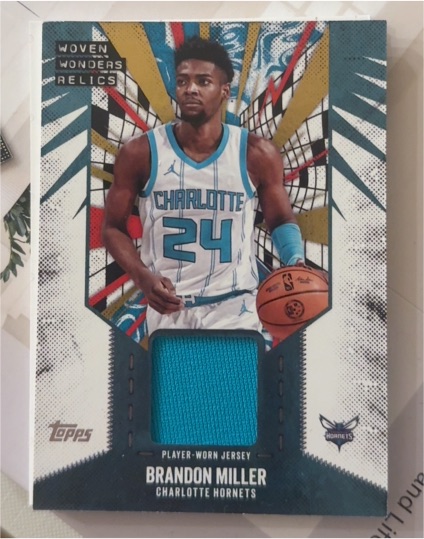 2025-26 Topps Woven Wonders Relics #WW-BM Brandon Miller — front