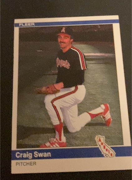 1984 Fleer Update #U-115 Craig Swan — front