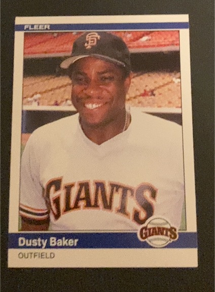 1984 Fleer Update #U-5 Dusty Baker — front