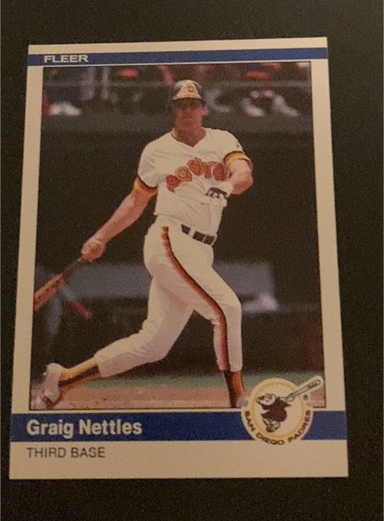 1984 Fleer Update #U-82 Graig Nettles — front