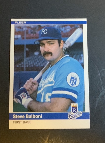 1984 Fleer Update #U-6 Steve Balboni — front