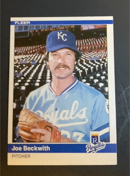 1984 Fleer Update #U-10 Joe Beckwith — front