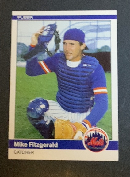 1984 Fleer Update #U-37 Mike Fitzgerald — front