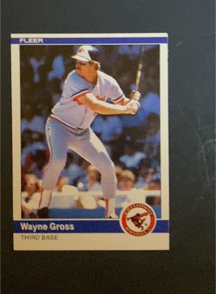 1984 Fleer Update #U-45 Wayne Gross — front