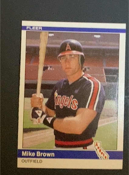 1984 Fleer Update #U-17 Mike Brown — front