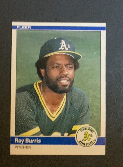 1984 Fleer Update #U-19 Ray Burris — front