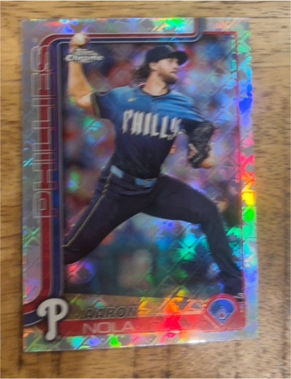 2025 Topps Chrome #286 Aaron Nola — front