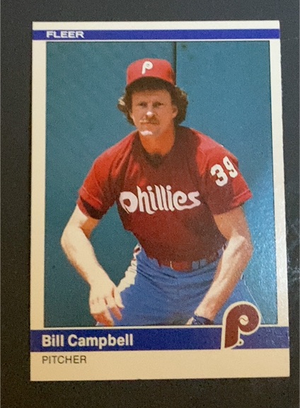 1984 Fleer Update #U-23 Bill Campbell — front