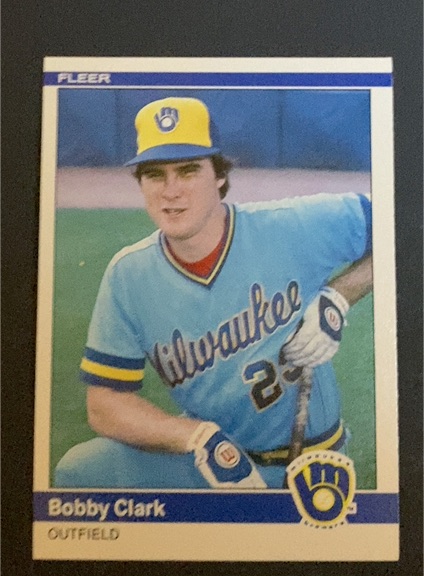 1984 Fleer Update #U-25 Bobby Clark — front