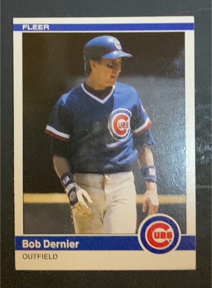1984 Fleer Update #U-31 Bob Dernier — front