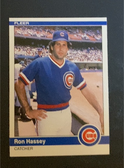 1984 Fleer Update #U-49 Ron Hassey — front