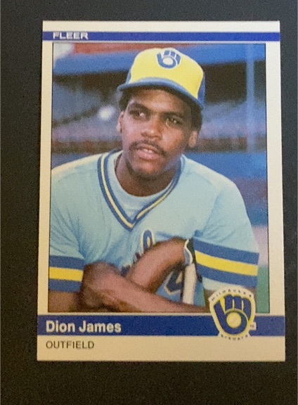 1984 Fleer Update #U-57 Dion James — front
