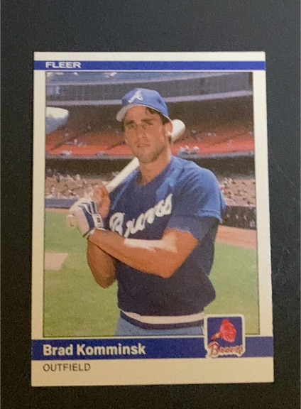 1984 Fleer Update #U-63 Brad Komminsk — front