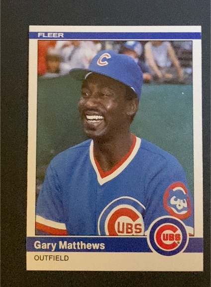 1984 Fleer Update #U-77 Gary Matthews — front