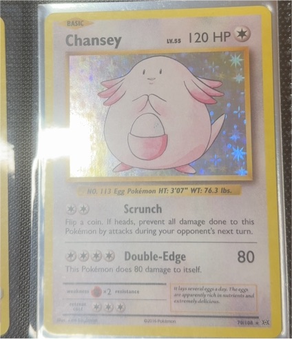 2016 Pokémon XY Evolutions #70 Chansey — front