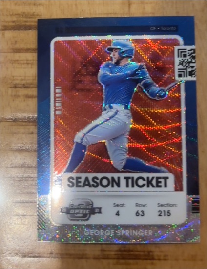 2021 Panini Contenders Optic Season Ticket George Springer — front