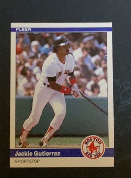 1984 Fleer Update #U-47 Jackie Gutierrez Boston Red Sox — front