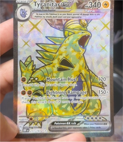 2023 Pokémon SV03: Obsidian Flames #211 Tyranitar ex — front