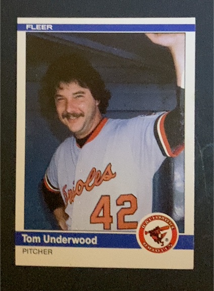 1984 Fleer Update #U-121 Tom Underwood — front