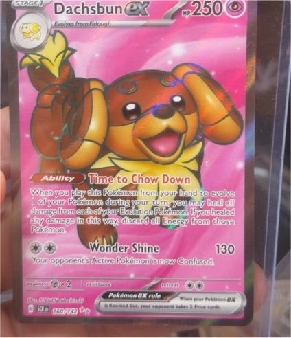2024 Pokémon SV07: Stellar Crown #160/142 Dachsbun ex — front