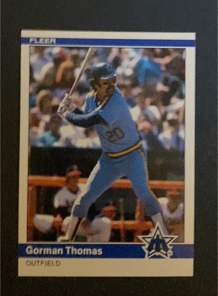 1984 Fleer Update #U-117 Gorman Thomas — front