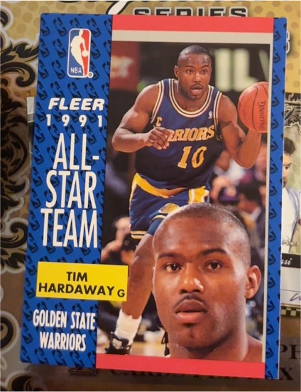 1991-92 Fleer #216 Tim Hardaway Golden State Warriors — front