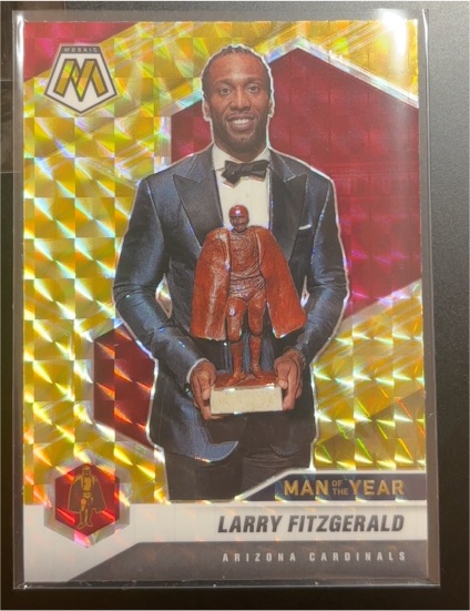2021 Panini Mosaic #269 Larry Fitzgerald Man of the Year — front