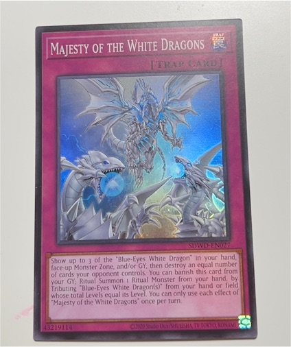 2020 Yu-Gi-Oh! SDWD-EN027 Majesty of the White Dragons — front