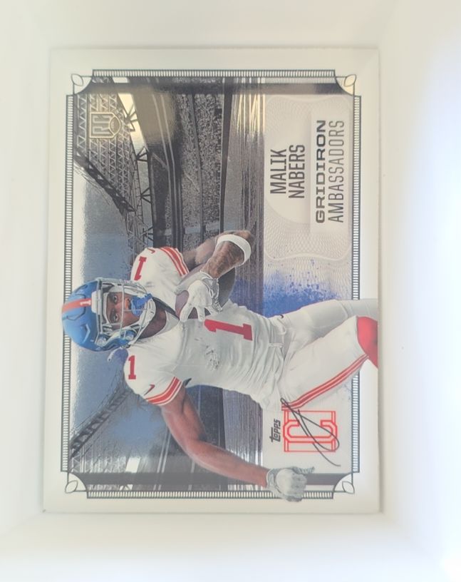 2024 Topps Signature Class #GA-6 Malik Nabers Gridiron Ambassadors — front
