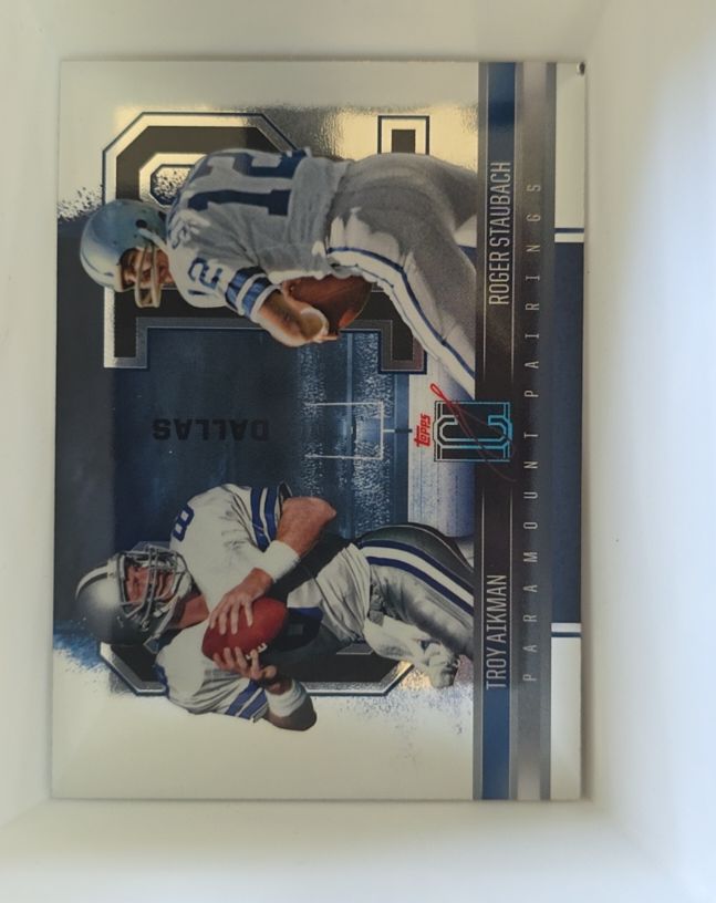 2024 Topps Signature Class #PP-4 Troy Aikman / Roger Staubach Paramount Pairings — front