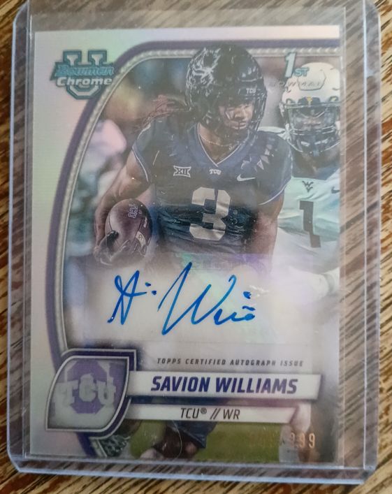 2024 Bowman Chrome University #PA-SWI Savion Williams — front