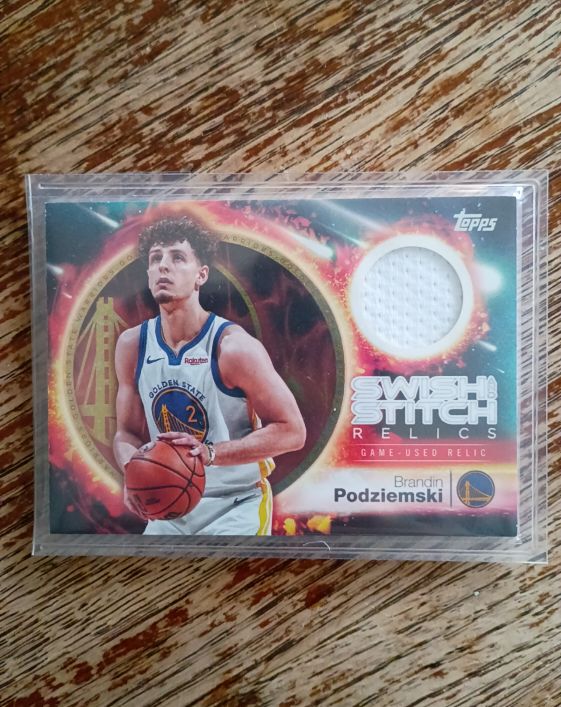 2025-26 Topps Swish and Stitch Relics Brandin Podziemski — front