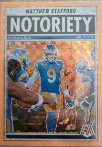 2025 Panini Mosaic #7 Matthew Stafford Notoriety — front
