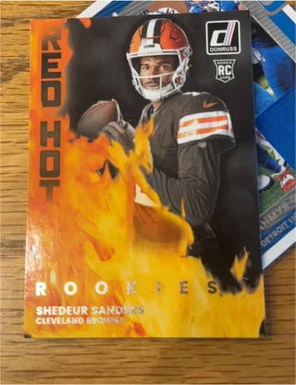 2025 Panini Donruss Red Hot Rookies #RHR-SDS Shedeur Sanders — front