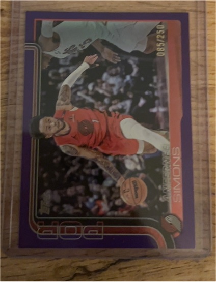 2025-26 Topps #123 Anfernee Simons — front